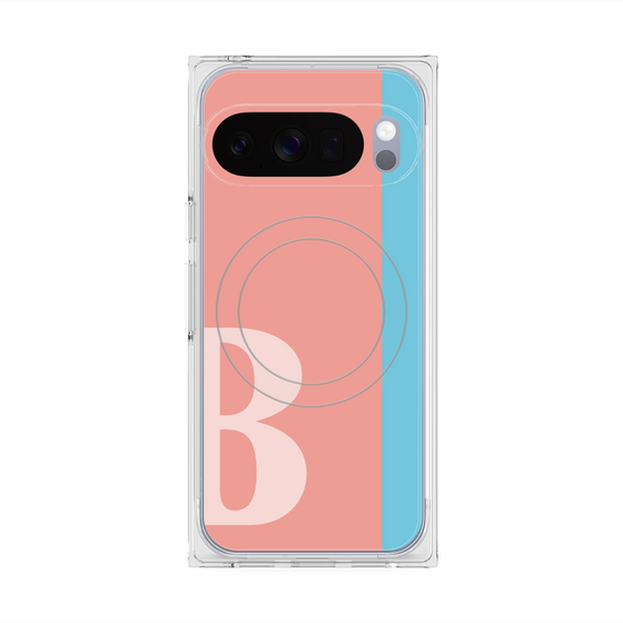 Premium Square Case with Pixelsnap［ Original - initial color line - B pink ］