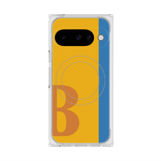 Premium Square Case with Pixelsnap［ Original - initial color line - B orange ］