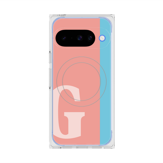 Premium Square Case with Pixelsnap［ Original - initial color line - G pink ］