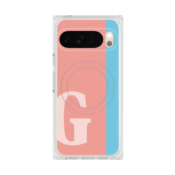 Premium Square Case with Pixelsnap［ Original - initial color line - G pink ］