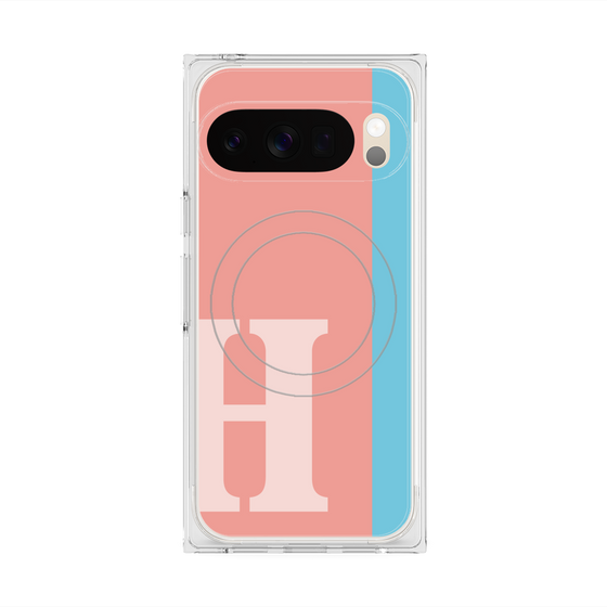 Premium Square Case with Pixelsnap［ Original - initial color line - H pink ］