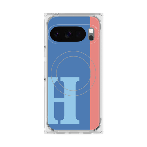 Premium Square Case with Pixelsnap［ Original - initial color line - H blue ］