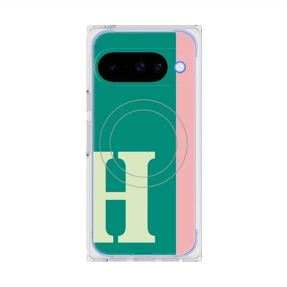 Premium Square Case with Pixelsnap［ Original - initial color line - H green ］