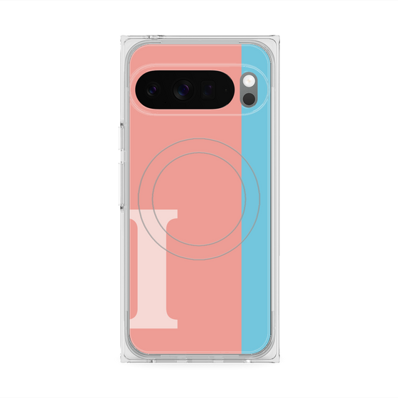 Premium Square Case with Pixelsnap［ Original - initial color line - I pink ］