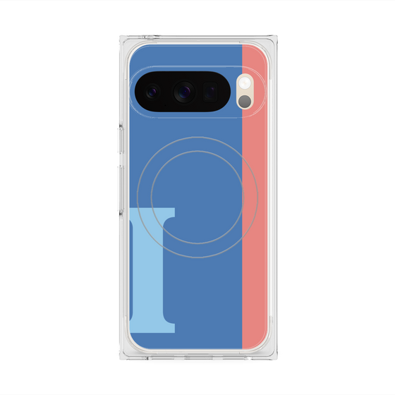 Premium Square Case with Pixelsnap［ Original - initial color line - I blue ］