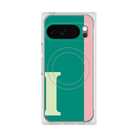 Premium Square Case with Pixelsnap［ Original - initial color line - I green ］