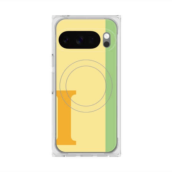 Premium Square Case with Pixelsnap［ Original - initial color line - I yellow ］