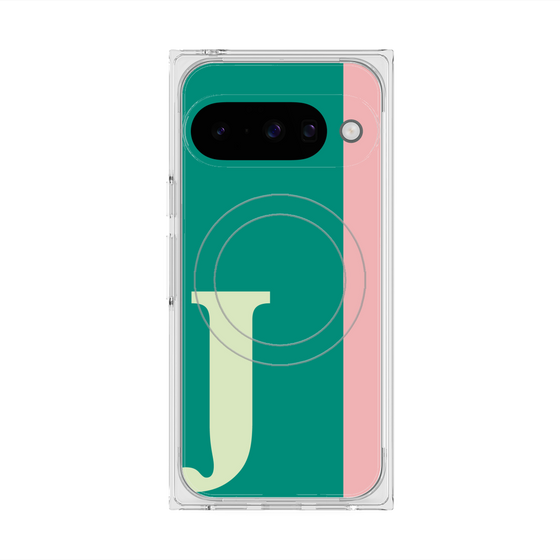 Premium Square Case with Pixelsnap［ Original - initial color line - J green ］