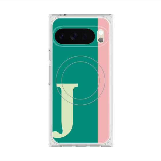 Premium Square Case with Pixelsnap［ Original - initial color line - J green ］