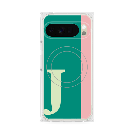 Premium Square Case with Pixelsnap［ Original - initial color line - J green ］