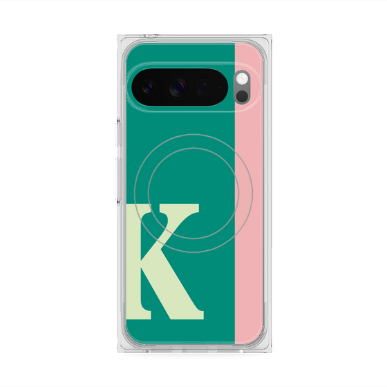 Premium Square Case with Pixelsnap［ Original - initial color line - K green ］