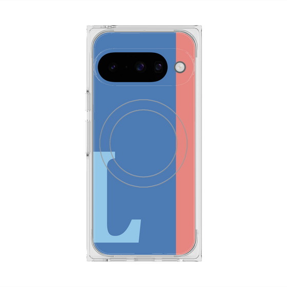 Premium Square Case with Pixelsnap［ Original - initial color line - L blue ］