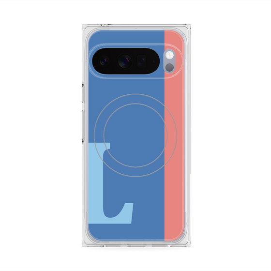 Premium Square Case with Pixelsnap［ Original - initial color line - L blue ］