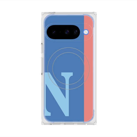 Premium Square Case with Pixelsnap［ Original - initial color line - N blue ］