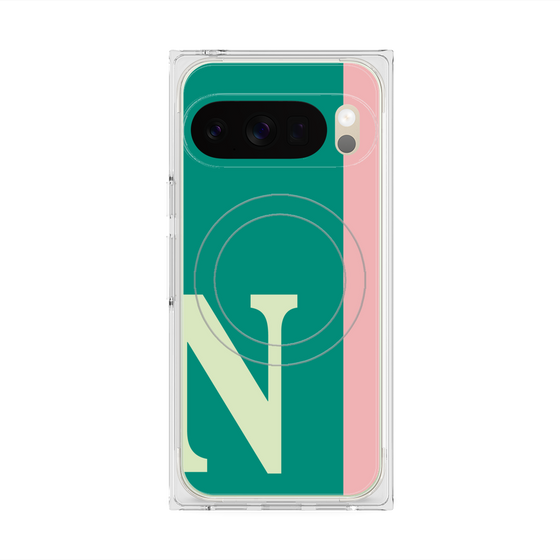 Premium Square Case with Pixelsnap［ Original - initial color line - N green ］