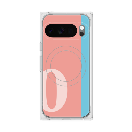 Premium Square Case with Pixelsnap［ Original - initial color line - O pink ］