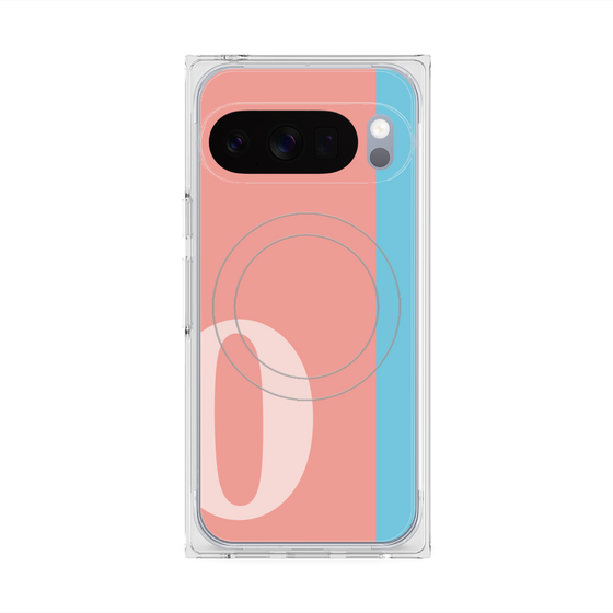 Premium Square Case with Pixelsnap［ Original - initial color line - O pink ］