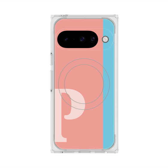 Premium Square Case with Pixelsnap［ Original - initial color line - P pink ］