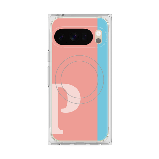 Premium Square Case with Pixelsnap［ Original - initial color line - P pink ］