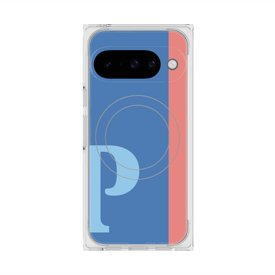 Premium Square Case with Pixelsnap［ Original - initial color line - P blue ］