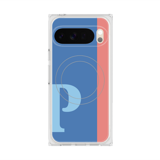 Premium Square Case with Pixelsnap［ Original - initial color line - P blue ］