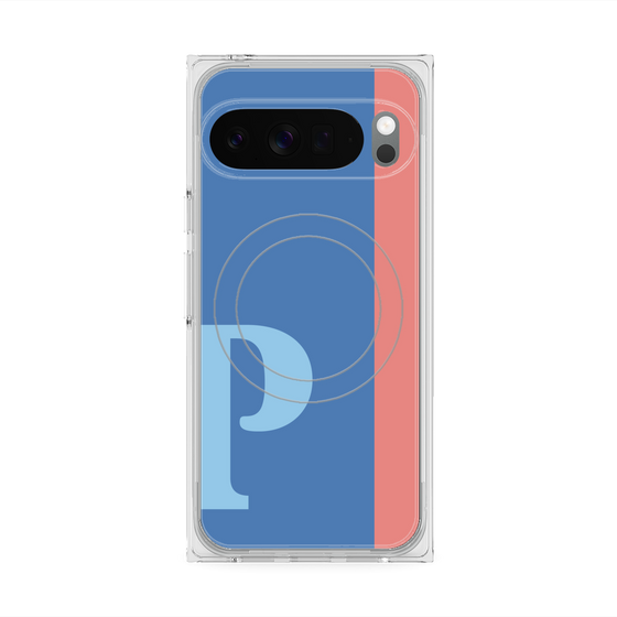 Premium Square Case with Pixelsnap［ Original - initial color line - P blue ］