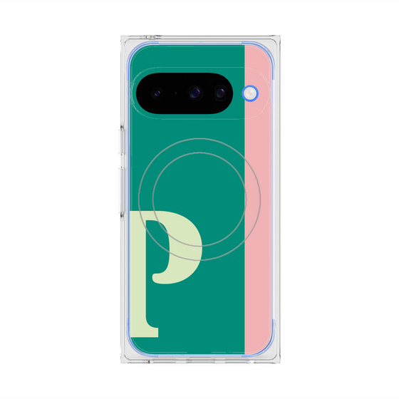 Premium Square Case with Pixelsnap［ Original - initial color line - P green ］
