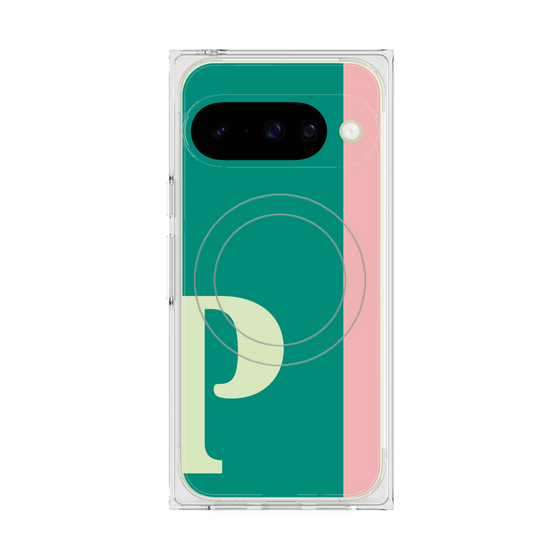 Premium Square Case with Pixelsnap［ Original - initial color line - P green ］