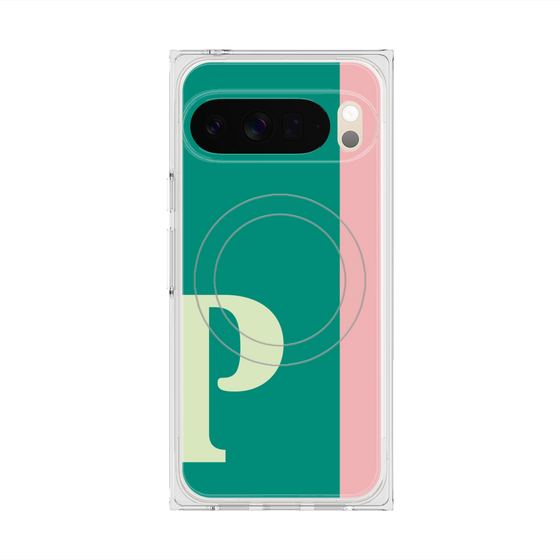 Premium Square Case with Pixelsnap［ Original - initial color line - P green ］