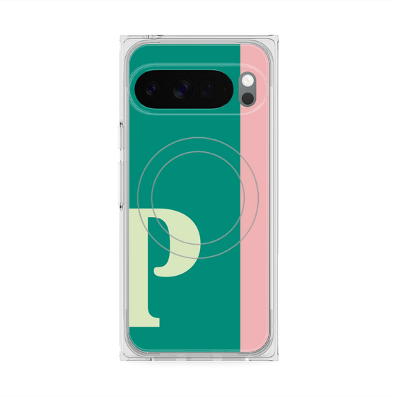 Premium Square Case with Pixelsnap［ Original - initial color line - P green ］