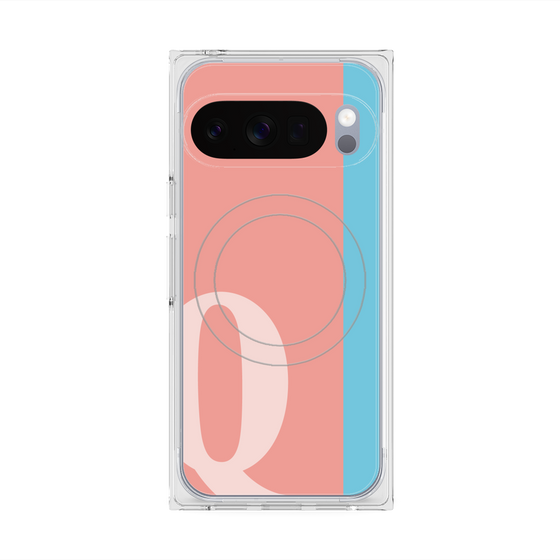 Premium Square Case with Pixelsnap［ Original - initial color line - Q pink ］