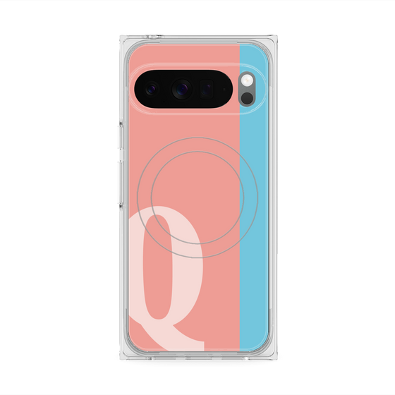 Premium Square Case with Pixelsnap［ Original - initial color line - Q pink ］