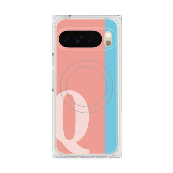 Premium Square Case with Pixelsnap［ Original - initial color line - Q pink ］