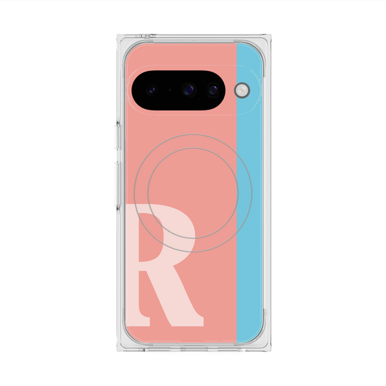 Premium Square Case with Pixelsnap［ Original - initial color line - R pink ］