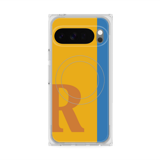 Premium Square Case with Pixelsnap［ Original - initial color line - R orange ］