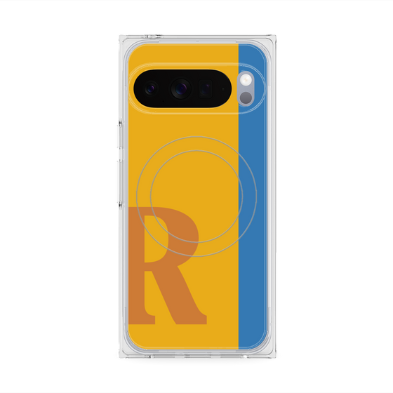 Premium Square Case with Pixelsnap［ Original - initial color line - R orange ］