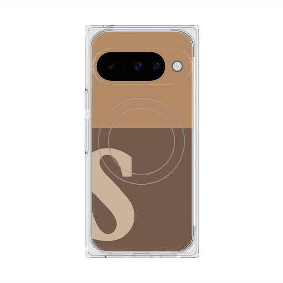 Premium Square Case with Pixelsnap［ Original - initial two tone - S brown ］
