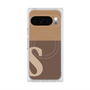 Premium Square Case with Pixelsnap［ Original - initial two tone - S brown ］