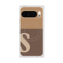 Premium Square Case with Pixelsnap［ Original - initial two tone - S brown ］