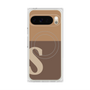 Premium Square Case with Pixelsnap［ Original - initial two tone - S brown ］