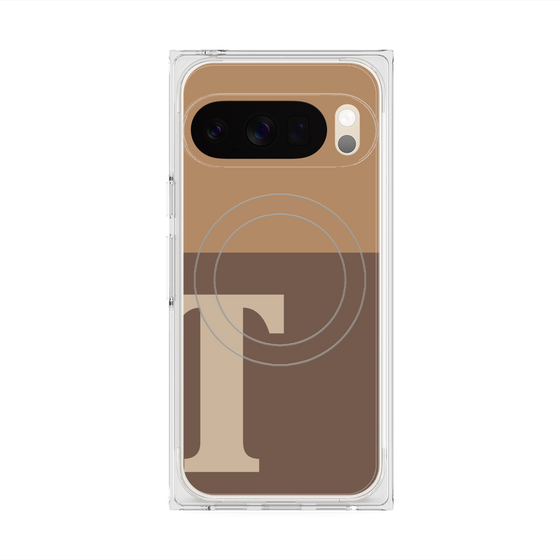 Premium Square Case with Pixelsnap［ Original - initial two tone - T brown ］