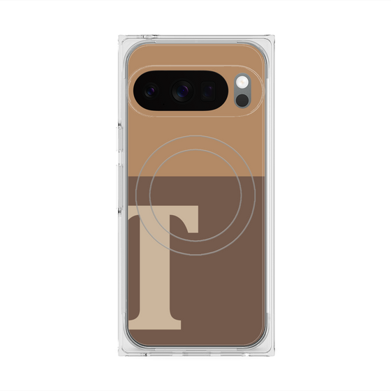 Premium Square Case with Pixelsnap［ Original - initial two tone - T brown ］