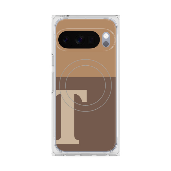 Premium Square Case with Pixelsnap［ Original - initial two tone - T brown ］