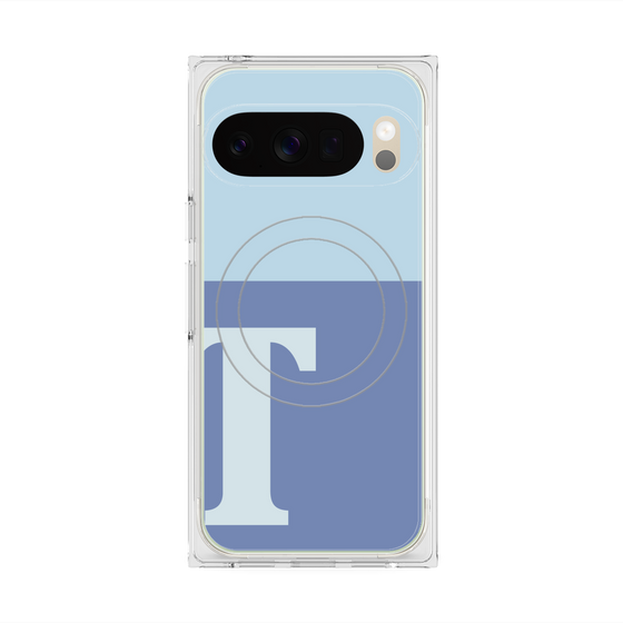 Premium Square Case with Pixelsnap［ Original - initial two tone - T blue ］