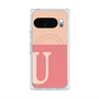 Premium Square Case with Pixelsnap［ Original - initial two tone - U pink ］