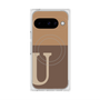 Premium Square Case with Pixelsnap［ Original - initial two tone - U brown ］