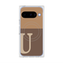 Premium Square Case with Pixelsnap［ Original - initial two tone - U brown ］