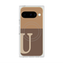 Premium Square Case with Pixelsnap［ Original - initial two tone - U brown ］