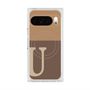 Premium Square Case with Pixelsnap［ Original - initial two tone - U brown ］