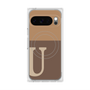 Premium Square Case with Pixelsnap［ Original - initial two tone - U brown ］